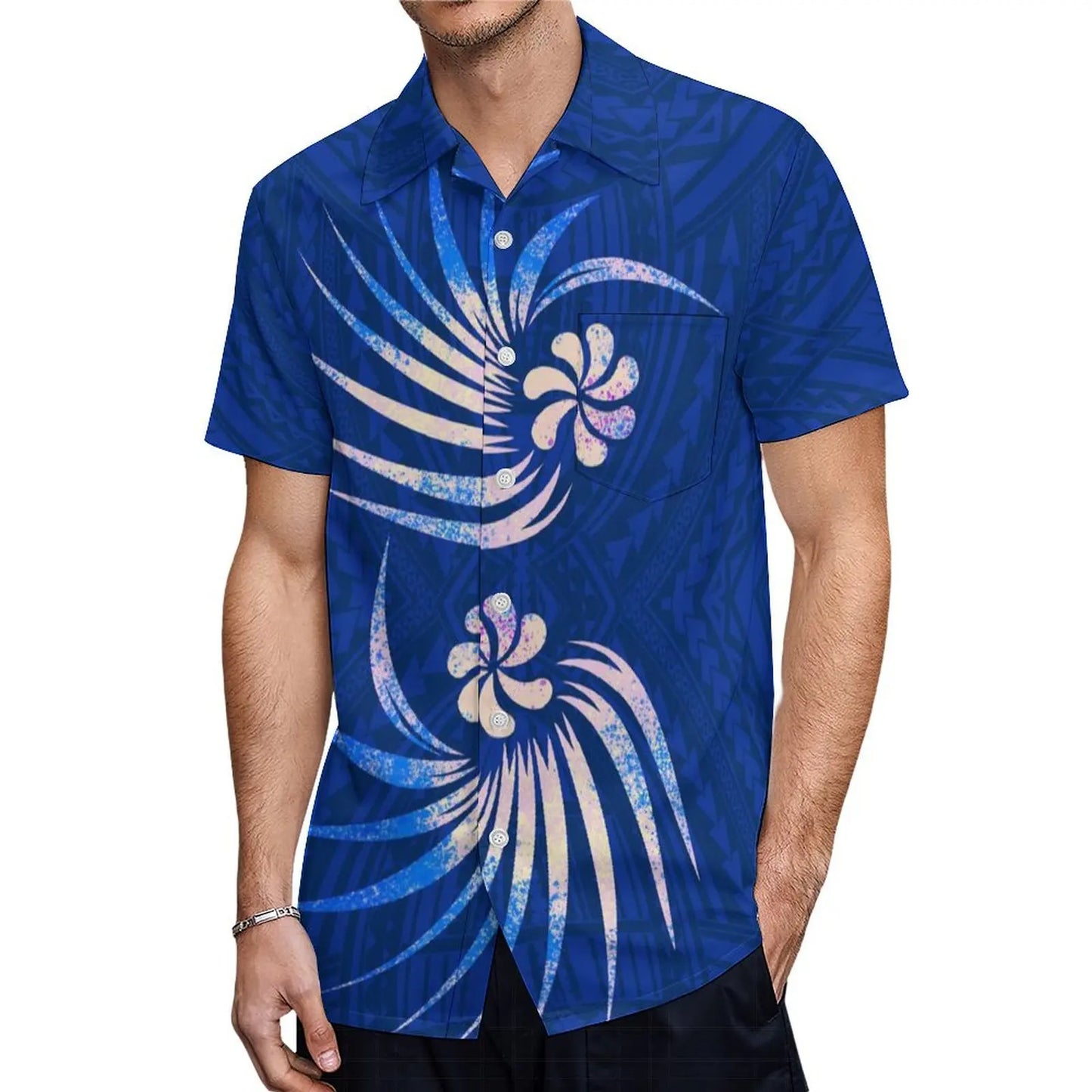 Tiare Scrunchie Split Island Dress and Matching Men's Shirt - Tiare Customs