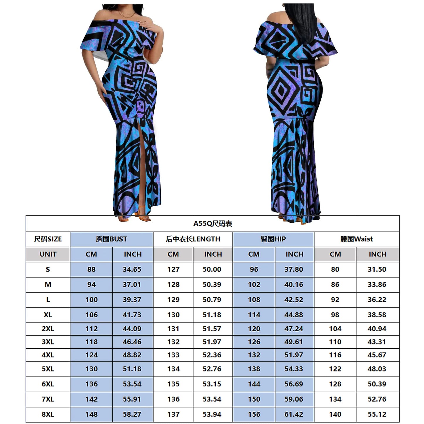 Tiare Scrunchie Split Island Dress and Matching Men's Shirt - Tiare Customs