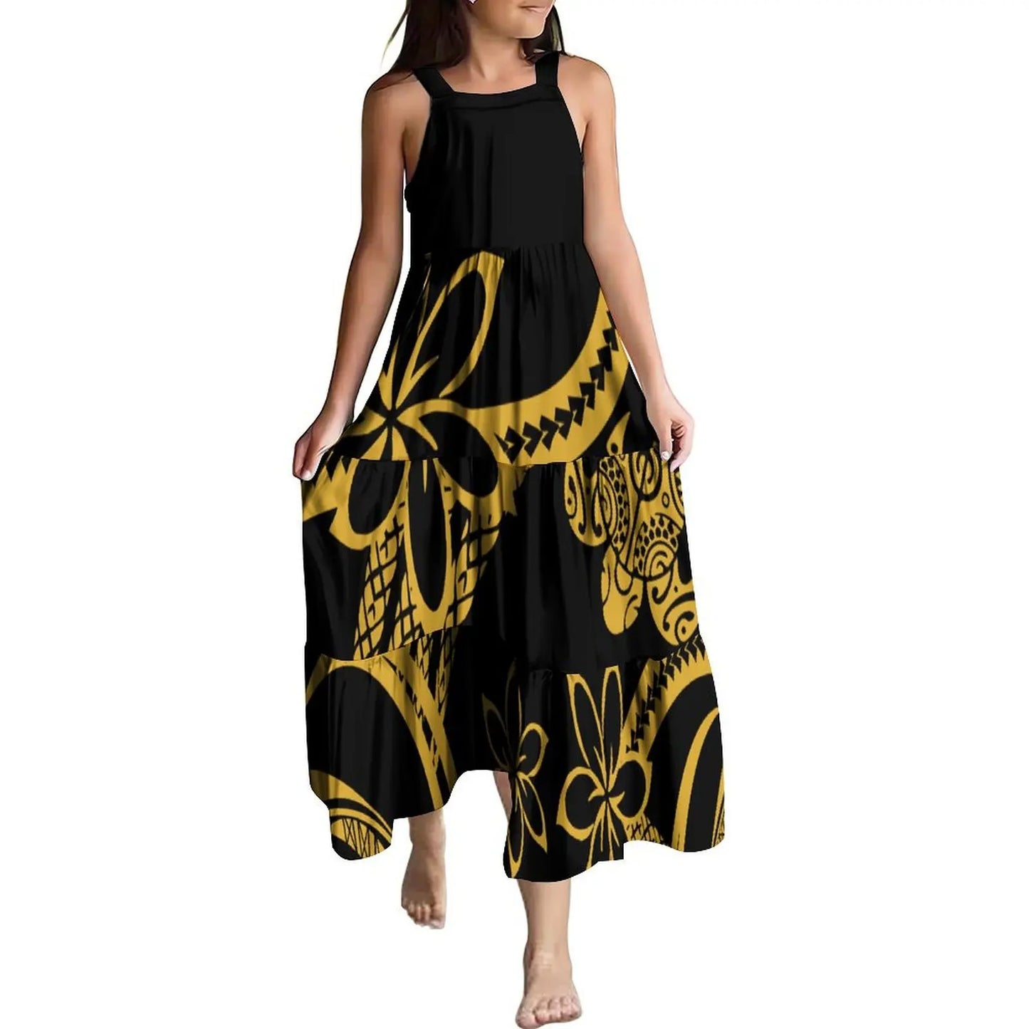 Tiare Kids Halter Long Dress and Matching Shirts - Tiare Customs