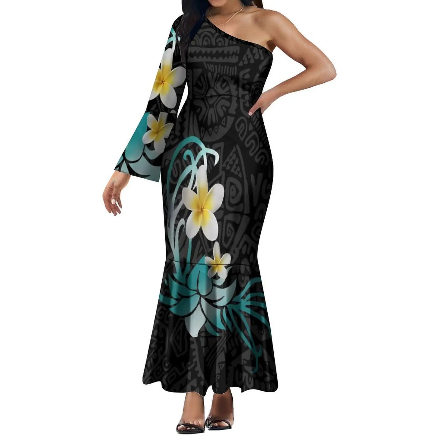 Tiare Single Sleeve Island Dress and Matching Men's Shirts - Tiare Customs