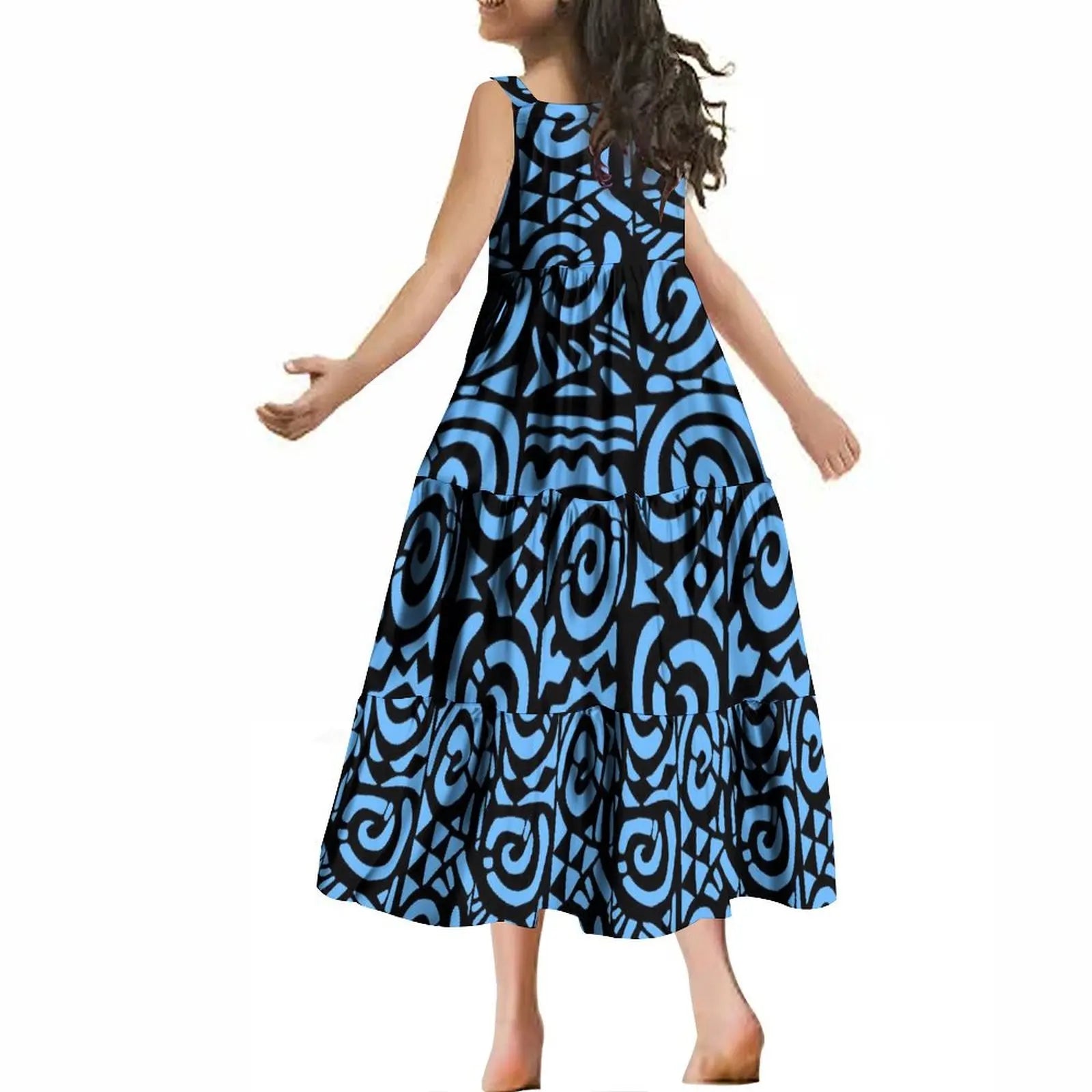 Tiare Kids Halter Long Dress and Matching Shirts - Tiare Customs 