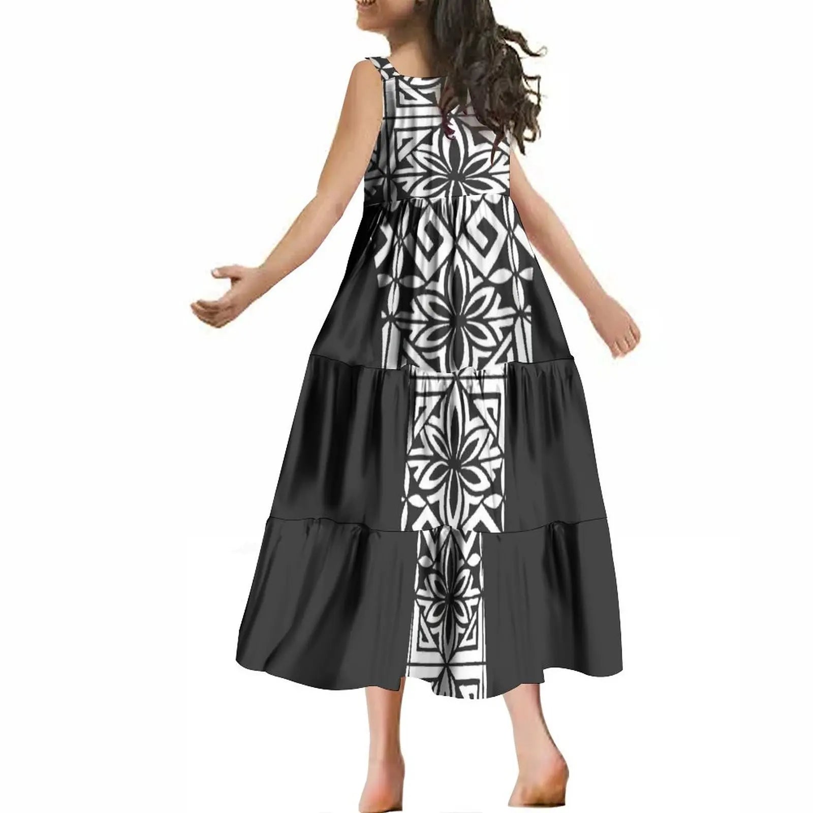 Tiare Kids Halter Long Dress and Matching Shirts - Tiare Customs 