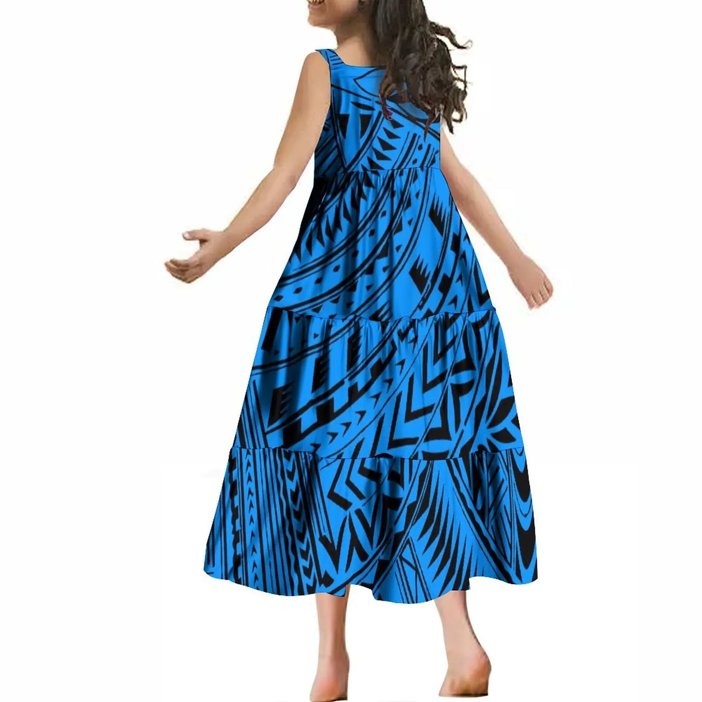 Tiare Kids Halter Long Dress and Matching Shirts - Tiare Customs 